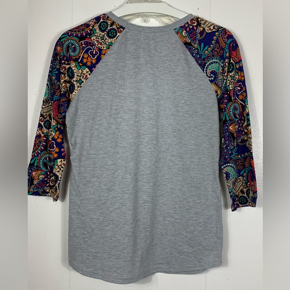 South Main Sugar Skull ‘Love’ Baseball tee - Small - Picture 2 of 9